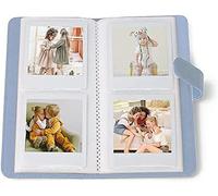 Maa-Mini Album Photo Pour Fujifilm Instax Square Sq6, 80 Pochettes En Cuir Synthétique De Qualité Supérieure Pour Appareil Photo Instax Square Sq1/Sq10/Sq20/Sq6 Imprimante Polaroid Share Sp-3 - Bleu