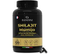 Maa-® Mumijo Shilajit 120 Gélules, 1000 Mg Par Dose Journalière, L'original Pur De L'himalaya, Riche En 85 Minéraux, Avec 80% D'acide Fulvique Et De Vitamine B6, Plus De 85 Oligo-Éléments, Vegan