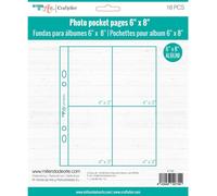 Maa-- Pochette Transparente Avec 4 Poches Pour Albums Photo Personnalisés Comprend 10 Pochettes De 6"" X 8"" (15,24 X 20,32 Cm) Compatible Avec Les Albums 2 Anneaux Européens Et Américains