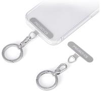Maa-Project-Cb T¿¿L¿¿Phone Cordon Patch 1,Anneau ¿¿ Ressort 1,M¿¿Tal Patch,Patch Universel Pour Cordon De T¿¿L¿¿Phone Sans Adh¿¿Sif,T¿¿L¿¿Phone Dragonne Patch(Argent)