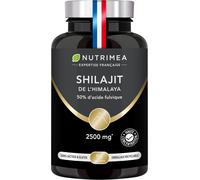 Maa-Shilajit ¿ 2500 Mg ¿ Extrait 5:1 Titré À 50% En Acide Fulvique ¿ Résine De Shilajit Purifiée ¿ Hautement Dosé ¿ Énergie, Cognition, Performance ¿ 90 Gélules Vegan ¿ Nutrimea ¿ Fabriqué En France