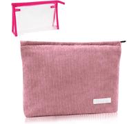 MAA-Trousse à Crayons Noire et Transparente, Trousse de Maquillage pour Femmes, Trousse de Voyage en PVC, Organiseur Portable pour étudiants, examens, Bureau, Art, Fournitures Scolaires, Femmes, Noir
