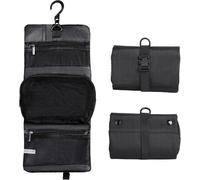Maa-Trousse De Toilette ¿ Design Pliable ¿ Tissu Oxford Durable ¿ Avec Crochet Robuste ¿ Trousse De Maquillage Compacte ¿ Idéale Pour Voyage, Affaires, Camping, Fitness ¿ Noir