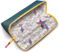 Maa-- Trousse Scolaire Ouverture Xxl - Trousse Personnalisable Réversible, Avec 1 Côté A Colorier - Grande Ouverture Pratique - Trousse Triangulaire 22 X 6cm - Trousse Basic Vert
