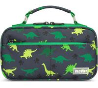 Maa-Trousse Scolaire, Plumier Sac À Crayons Enfants Garcons Grande Capacité Pochette Kawaii Organisateur Stylo Avec 2 Compartiments Principal Pour Primaire, Lycée, Collège Dinosaures Noir