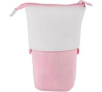 Maa-Trousse Scolaire Stand Up Pencil Case Grande Capacit¿¿ Sac A Crayons Standing Pen Holder Stationnaire Pochette Imperm¿¿Able Sac ¿¿ Stylos Toile Trousse ¿¿ Crayons (Rose)