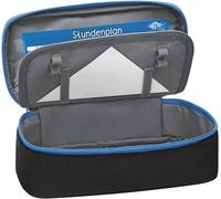 MAA-Wedo 24243010 trousse à crayons, polyester, rabat intérieur, Noir/bleu , 23 x 12 x 6,5 cm Bleu