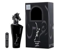 Maahir Black Edition Original Parfum arabe unisexe longue durée 100 ml avec atomiseur rechargeable 5 ml