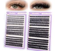 Maalaki Lot de 600 Cils individuels Wispy - Courbure D - 30 + 40 + 50 + 60 + 80 + 100D - Cils individuels pour fête quotidienne