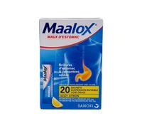 Maalox Maux D'Estomac Suspension Buvable Citron 20 Sachets