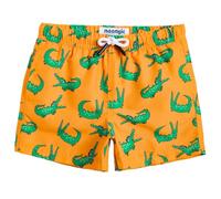 MaaMgic Maillot de Bain Enfant Garçon Short de Bain Garçon Coloré à Séchage Rapide avec Doublure Confortable et 3 Poches pour Plage et Piscine,Jaune,10-12 Ans