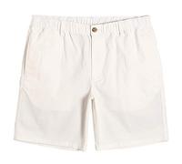 MaaMgic Short Bermuda Homme Chino en Toile Extensible Confortable Slim Stretch Ligne Classique Uni, Blanc, Size 32