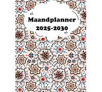Maandplanner 2025-2030 - juli 2025 - juni 2030, 5-jarige maandplanner/kalender 2025-2030, maandelijkse planner 2025, tabbladen, achterzak, feestdagen, dubbele spiraalbinding, notitiepagina's