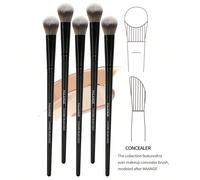 MAANGE Ensemble de 5 pinceaux de maquillage pour le ventre des doigts, outils de maquillage avec des fibres douces pour un transport facile, pinceau correcteur, pinceau à fard à paupières, pinceau est