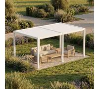 Maanta Lyra Pergola Bioclimatique Motorisée 3X6 m Blanc - Aluminium, Télécommande, IP54