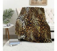 MAAPCHP Grande Couverture Polaire en Flanelle Ultra Douce et Chaude Modèle de léopard pour Chambre à Coucher,lit Simple,canapé,150 x 200 cm
