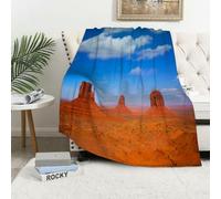 MAAPCHP Grande Couverture Polaire en Flanelle Ultra Douce et Chaude Monument Valley dans Le Far West Pays historiques américains et photog pour Chambre à Coucher,lit Simple,canapé,150 x 200 cm