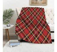 MAAPCHP Grande Couverture Polaire en Flanelle Ultra Douce et Chaude Motif Tartan écossais Traditionnel Vintage pour Chambre à Coucher,lit Simple,canapé,130 x 150 cm