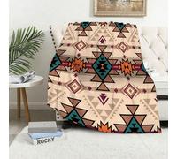 MAAPCHP Grande Couverture Polaire en Flanelle Ultra Douce et Chaude Motif vectoriel sans Couture Tribal Navajo de Couleur rétro. Impressio pour Chambre à Coucher,lit Simple,canapé,150 x 200 cm