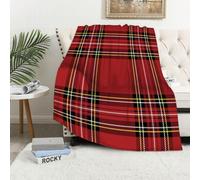 MAAPCHP Grande Couverture Polaire en Flanelle Ultra Douce et Chaude Plaid écossais de Noël et du Nouvel an. Motif écossais en Cage Noire, pour Chambre à Coucher,lit Simple,canapé,150 x 200 cm