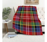 MAAPCHP Grande Couverture Polaire en Flanelle Ultra Douce et Chaude Plaid Rouge, modèle de Jupe écossaise Motifs Traditionnels écossais AS pour Chambre à Coucher,lit Simple,canapé,150 x 200 cm