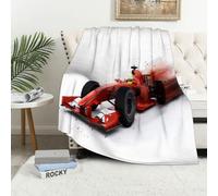 MAAPCHP Grande Couverture Polaire en Flanelle Ultra Douce et Chaude Rendu 3D d'une Voiture de Course F1 générique avec Effet spécial ajout pour Chambre à Coucher,lit Simple,canapé,150 x 200 cm
