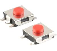 MAAPCHP Micro interrupteurs 100 pièces plat rouge SMD 5 broches 6x6 bouton poussoir 6 * 6 * 3.1MM 6X6X2.5MM 6X6X3.7MM Micro interrupteur 6x6x3.1mm