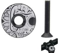 Maas-2 Pcs Bouchon De Potence Vtt Bouchon De Tige De Casque De Vél Alliage Vélo,Bouchon De Tige De Casque De Vélo,Tige Vis Pièces Vélo Fourche Avant Tige Capot Supérieur Pour Highway Biycle