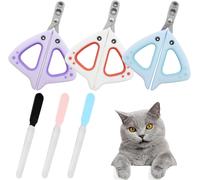 Maas-6 Pièces Coupe Griffes Chat, Ongle Chien Griffe Lapin Professionnel Ongles Lime Tondeuse Coupe-Ongles Double Trou,Pour Petits Animaux Avec Securite Rectifieuse Chiens Et Chat