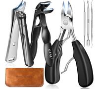 Maas-Coupe Ongles D'orteils Épais, 2025 Coupe Ongles Corner Toe Avec Catcher,Pince À Ongles Obliques 45 ° Lourde, Couteau À Ongles À Manche Long Avec Ouverture Large De 37mm, 6pcs