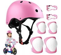 Maas-Mizikuu Protection Roller 7 En 1 Pour Enfant 3-7 Ans - Casque Vélo, Kit Réglable Coudières, Genouillère, Protège Poignets Pour Skateboard, Bmx, Patin À Glace