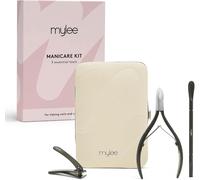 Maas-Mylee Manicare Kit De Manucure Comprenant 3 Outils Professionnels En Acier Inoxydable Noir Mat De Qualité Professionnelle Dans Un Étui Élégant Comprenant Une Pince À Cuticules, Un Petit Coupe-On