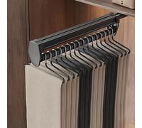 Maas-Porte Pantalon Coulissant 26cmx10cm Porte-Pantalons Extensible Alliage D'aluminium Rack À Pantalons Extensibles Tampon Silencieux Garde-Robe Extractible Facile À Installer Porte Cintre Coulissan