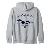 Maasai Mara Elephants Réserve Nationale Kenya Drapeau Safari Sweat à Capuche
