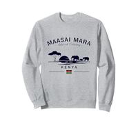 Maasai Mara Elephants Réserve Nationale Kenya Drapeau Safari Sweatshirt