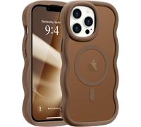 Mab-Coque Magn¿¿Tique Pour Iphone 13 Pro Max [Compatible Avec Magsafe] Translucide Mat Cadre Vague Boucl¿¿E Coque De T¿¿L¿¿Phone Slim Fit Antichoc Housse De Protection Pour Homme Et Femme-Or