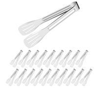 MABAHON 20 Pcs Pinces Cuisine,7 Pouces Pinces de Service Pince à Salade Inox pour Cuisine Cuisson BBQ Friture Buffet Salade Grillades