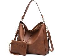 Mabecol Sac à main femme, sac bandoulière, sac porté épaule, grand, ensemble de sacs PU mère et fille - Idéal pour le quotidien, le travail, les voyages et les loisirs (Marron)