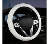 MABEIBEI Couvre Volant Voiture pour Hyundai Tucson Hybrid/Plug-in Hybrid 2021-2022 2023 2024, Couvre Volant Bling Diamant Glitter Antidérapant Respirant Couvre/Protégé Volant Voiture,White