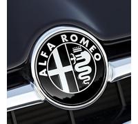 MABEIYE Emblème Badge Autocollant pour Alfa Romeo 147 156 159 166 Giulietta Mito Stelvio Giulia, Autocollant de Logo de Voiture 3D de Remplacement Métal Signes Badge Emblème pour Tuning