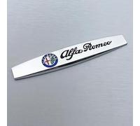 MABEIYE Emblème Badge Autocollant pour Alfa Romeo Giulia Quadrifoglio/Stelvio Quadrifoglio, Autocollant de Logo de Voiture 3D de Remplacement Métal Signes Badge Emblème pour Tuning