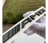 MABEIYE Emblème Badge Autocollant pour Benz AMG, Autocollant de Logo de Voiture 3D de Remplacement Métal Signes Badge Emblème pour Tuning,Bright Black