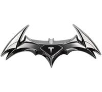 MABEIYE Emblème Badge Autocollant pour Tesla Cybertruck 2023, Autocollant de Logo de Voiture 3D de Remplacement Métal Signes Badge Emblème pour Tuning,Black