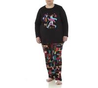 mabel intima Pyjama d'hiver pour femme | Grandes tailles de XL à 7XL | Différentes couleurs et motifs | Tissu chaud pour l'hiver | Fabriqué en Espagne, Noir (Black City), 70