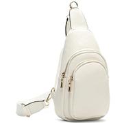 Mabel London Sac à bandoulière pour homme et femme - Petit sac à dos monosangle imperméable - Juliette, blanc