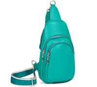 Mabel London Sac à bandoulière pour homme et femme - Petit sac à dos monosangle imperméable - Juliette, turquoise