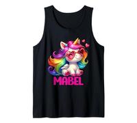 Mabel Nom personnalisé Licorne Colorée Femmes Filles Débardeur