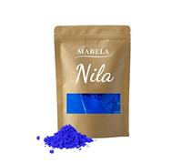 MABELA Poudre De Nila Bleu Maroc Original - Pigment Naturel Pour Les cheveux et Peau - Éclaircissante Et 100% Naturel - Idéal Pour Les Soins Capillaires Et De Visage 50g