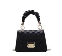 MaberLondon Élégant petit sac à bandoulière coréen avec motif de losanges, noir, Small