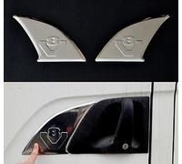Mabi Automotive Parts Scania Lot de 2 plaques de poignée de porte en acier inoxydable 3D chromé V8 Série Scania R P G T Euro 3 4 5 6